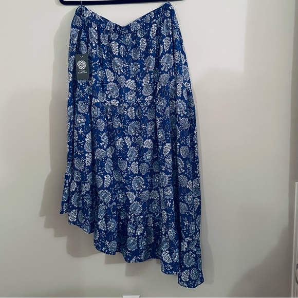 Vince Camuto Asymmetrical Maxi Skirt NWT Size 3X Color Deep Azure - Picture 2 of 7